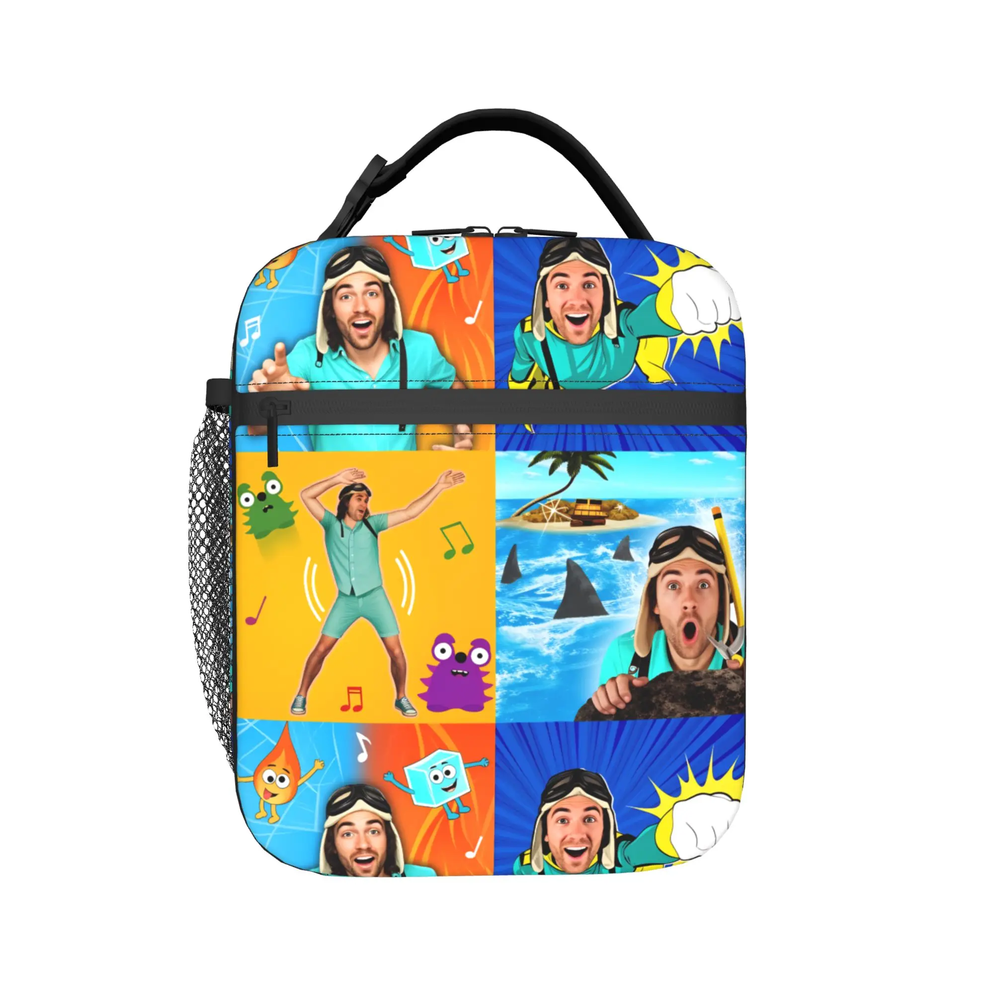 Danny Go Animated Programs Lunch Bag Cute Lunch Box Portable Zipper Thermal Lunch Bags For Men Waterproof Print Cooler Bag