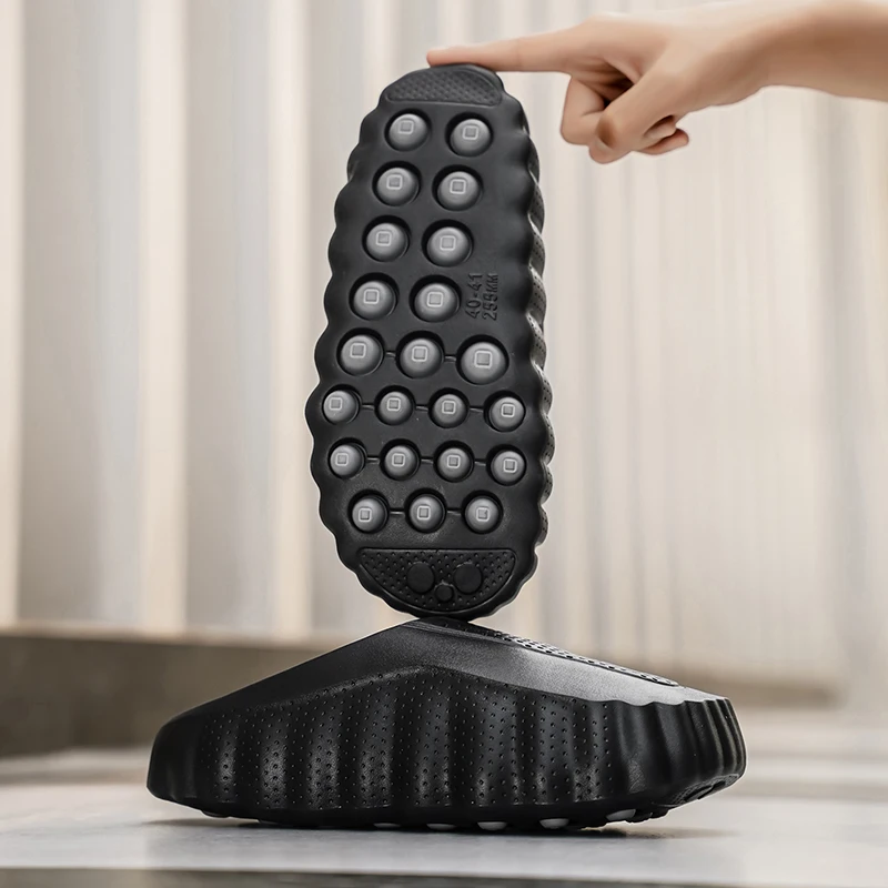 Summer Men Half Slippers Outdoor Breathable Couple Beach Shoes Platform Lightweight Soft Men Sandals Women Garden Casual Shoes