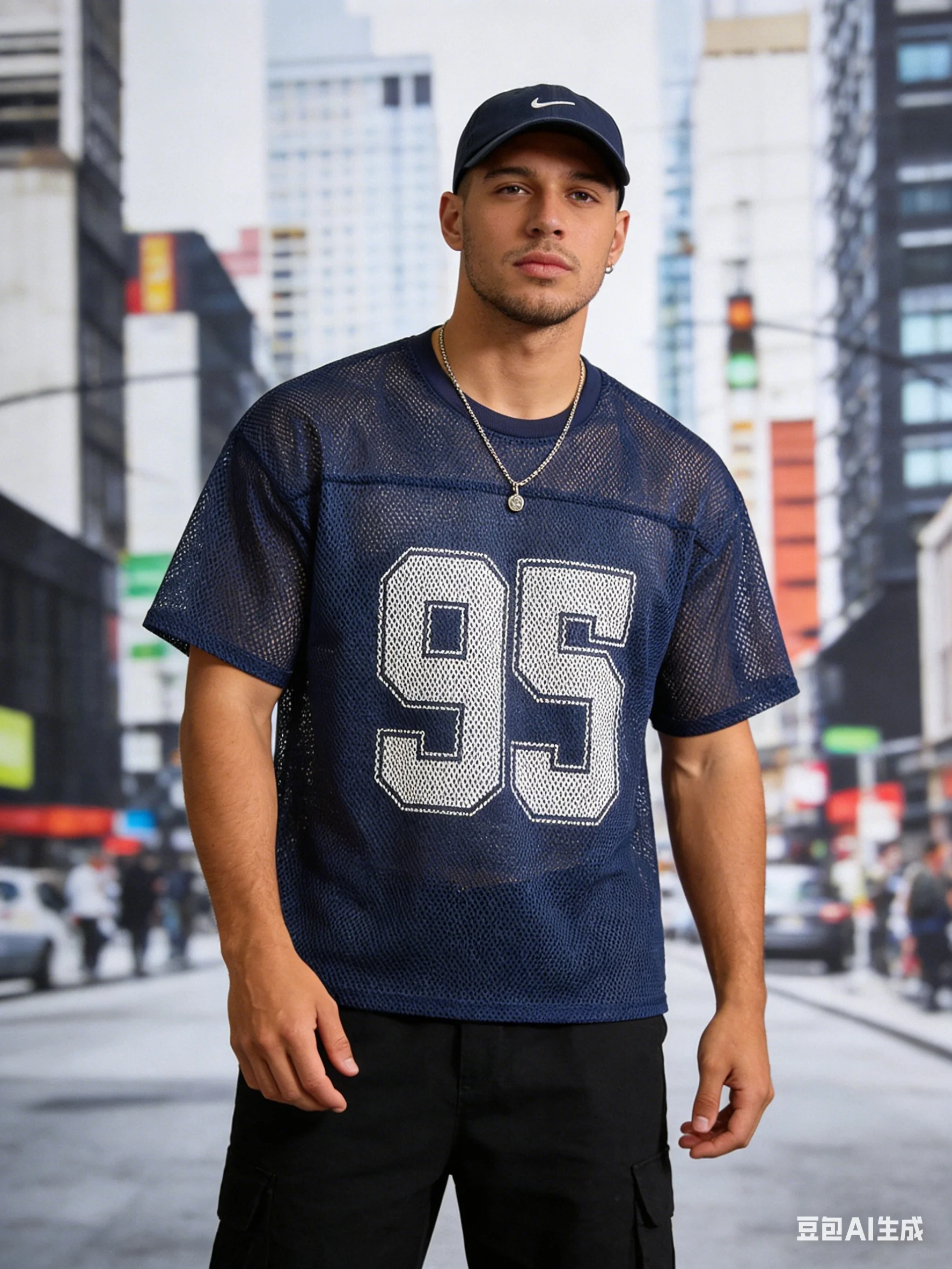 Men Mesh T Shirt Summer Casual Sport Short Sleeve Breathable 95 Print Loose Fit Streetwear for Daily Workout Outdoor Activities