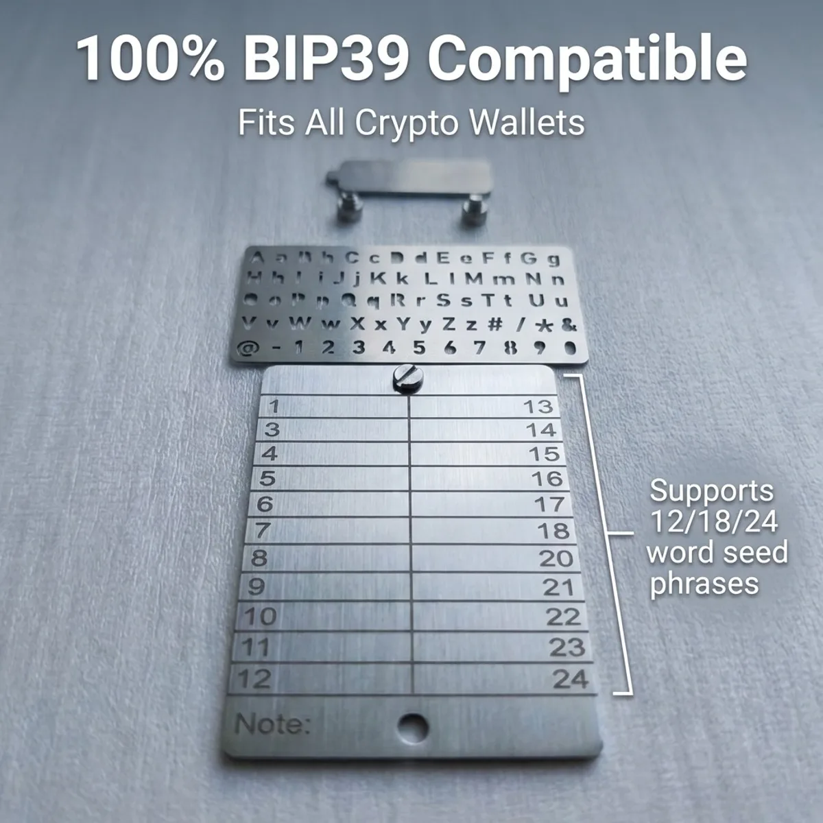 A Set of Stainless Steel Password Book Cold Wallet Suitable for Bitcoin Cryptocurrency Dogecoin Password Storage Compatible With