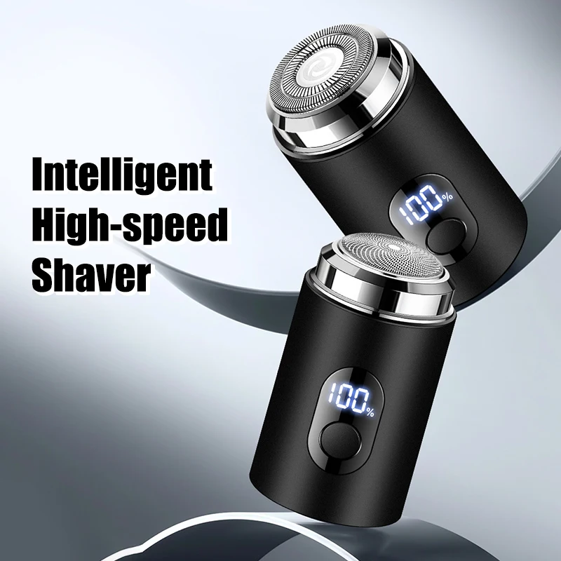 Men Electric Mini Shaver Rechargeable Type-c Charging Car Portable Led Digital Display Wet & Dry Shaver Men Women Home Razor.