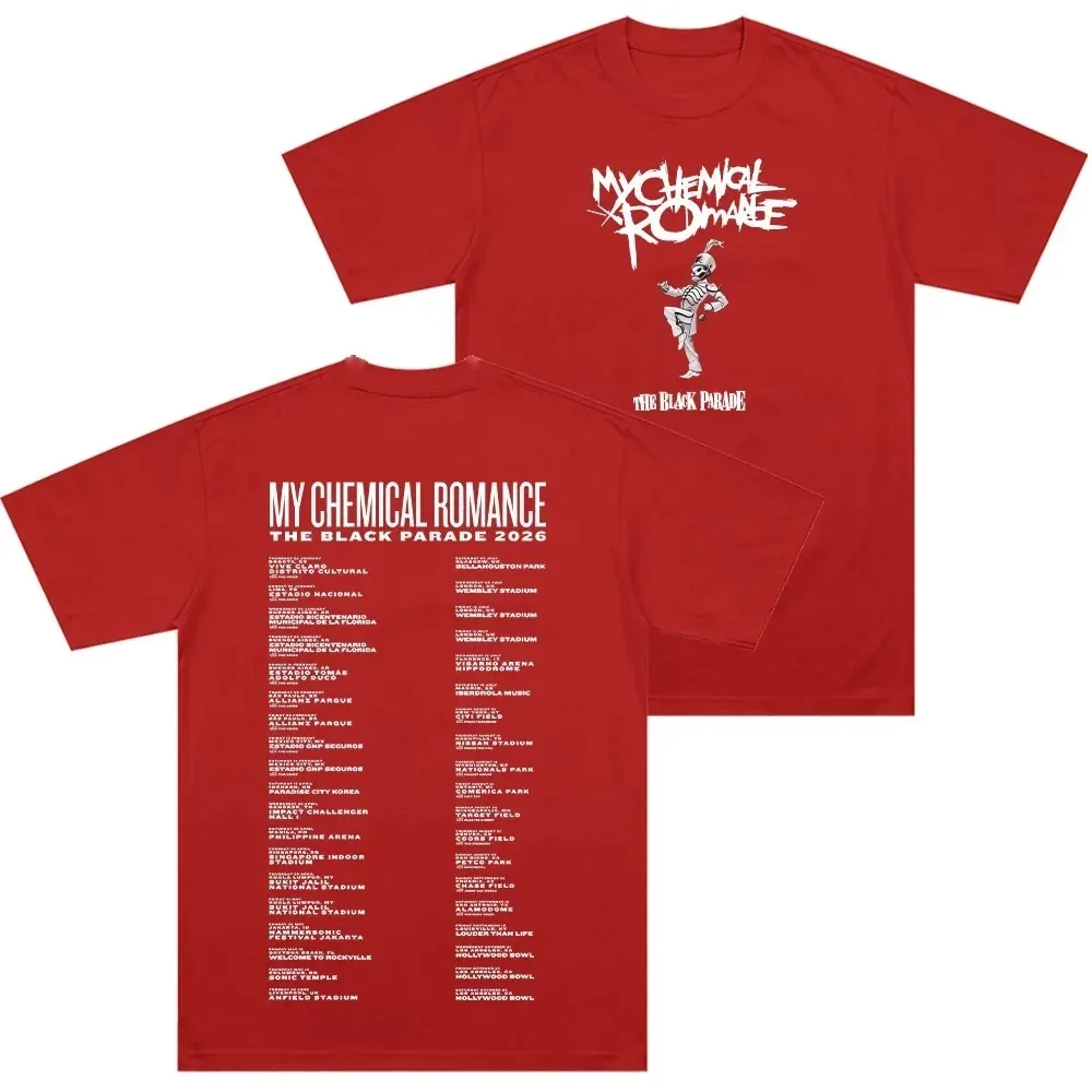 My Chemical Romance The Black Parade 2026 Tour T-Shirt, Unisex Pure Cotton Stylish Graphic Casual Comfort Short-Sleeve T-Shirt
