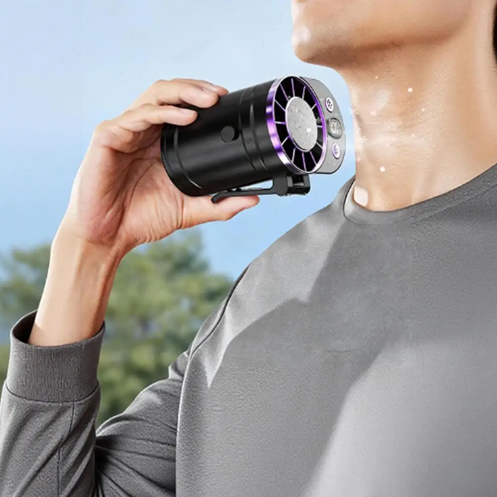 Portable Waist Mounted Fan Semiconductor Cooling Personal Air Conditioner 3000mAh Turbo Outdoor Working Cooling Fan