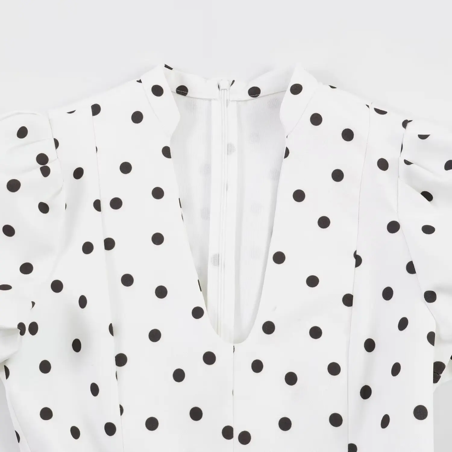 TFMLN Summer Women's Polka Dot Waist Defining Dress Sexy V Neck Short Sleeve Elegant Commuting Clothes Casual Lady Short Dress