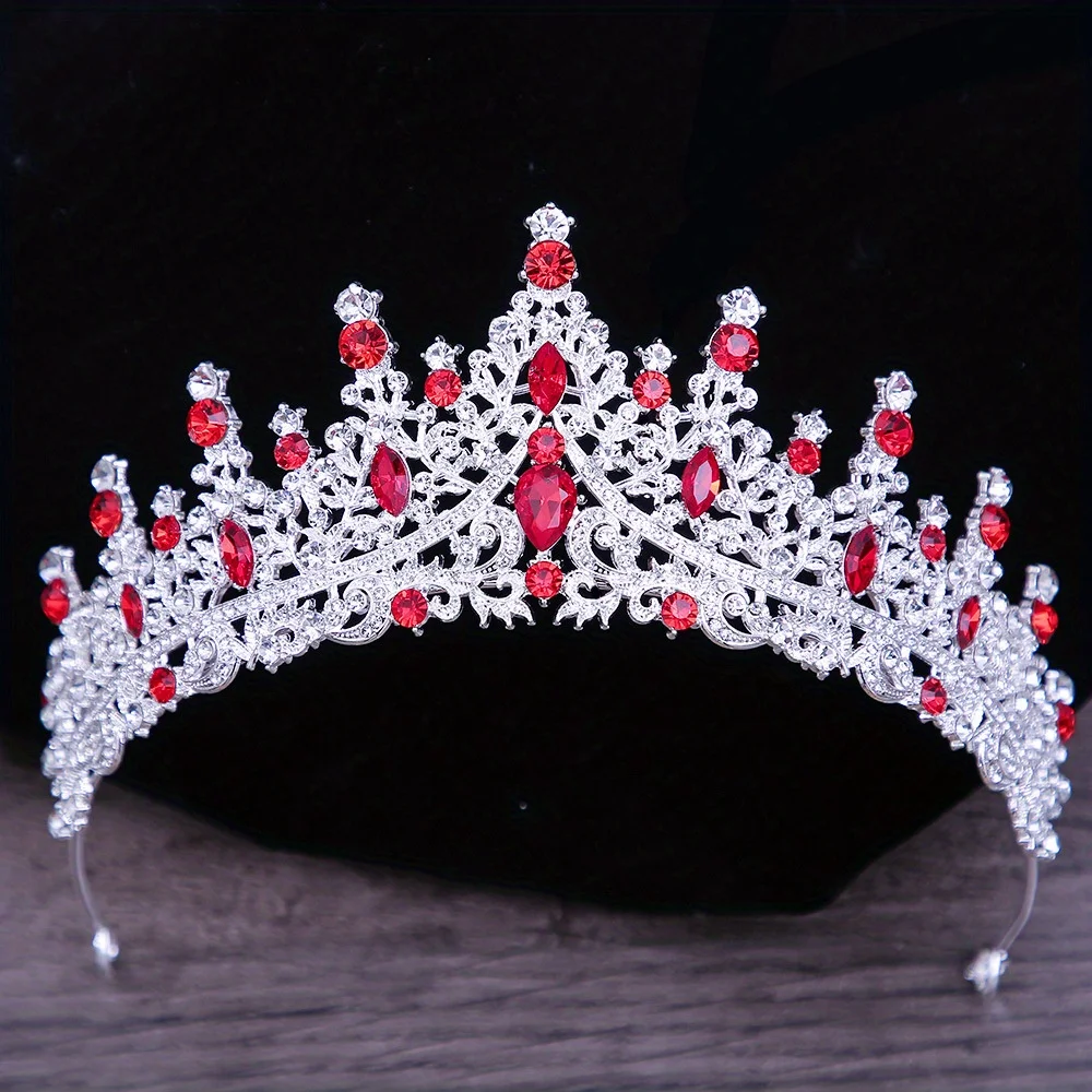 Baroque Crystal Tiaras And Crowns For Women Rhinestone Prom Diadem Headband Bridal Wedding Hair Accessories Jewelry Crown Tiara