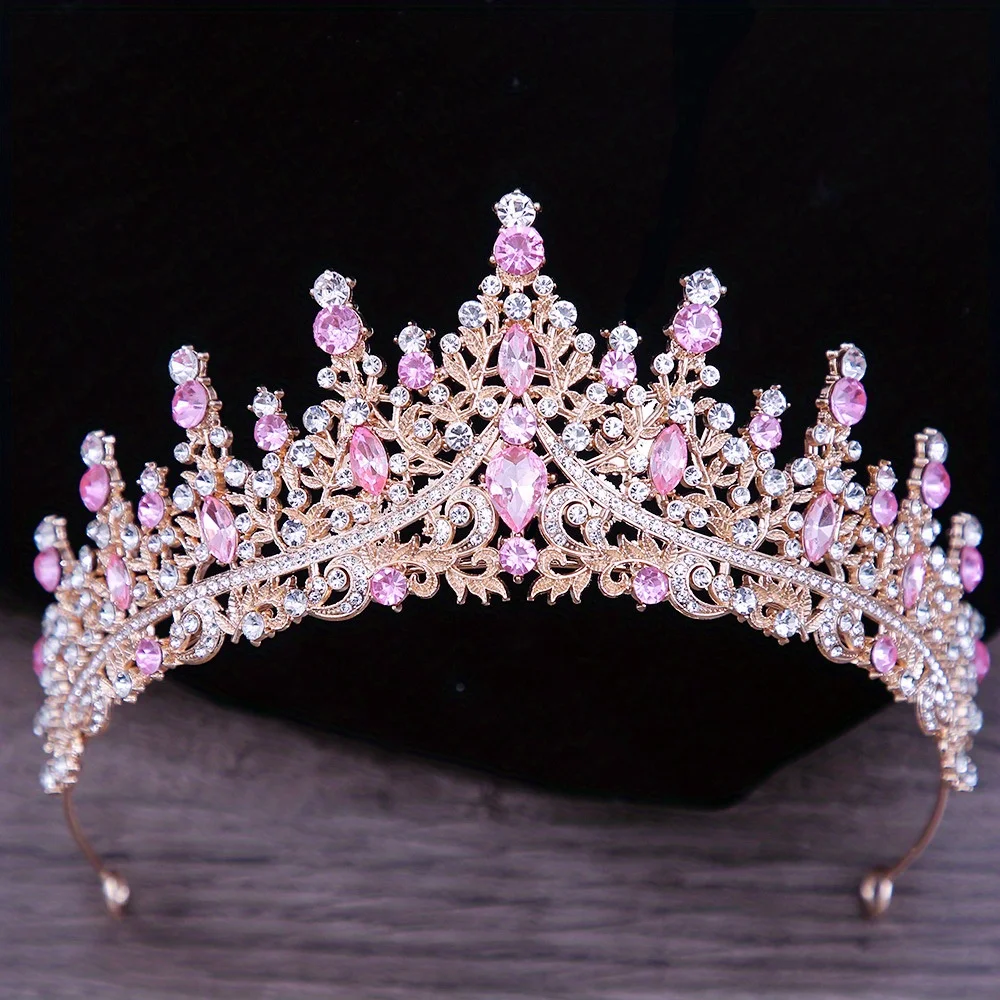 Baroque Crystal Tiaras And Crowns For Women Rhinestone Prom Diadem Headband Bridal Wedding Hair Accessories Jewelry Crown Tiara