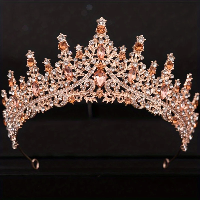 Baroque Crystal Tiaras And Crowns For Women Rhinestone Prom Diadem Headband Bridal Wedding Hair Accessories Jewelry Crown Tiara