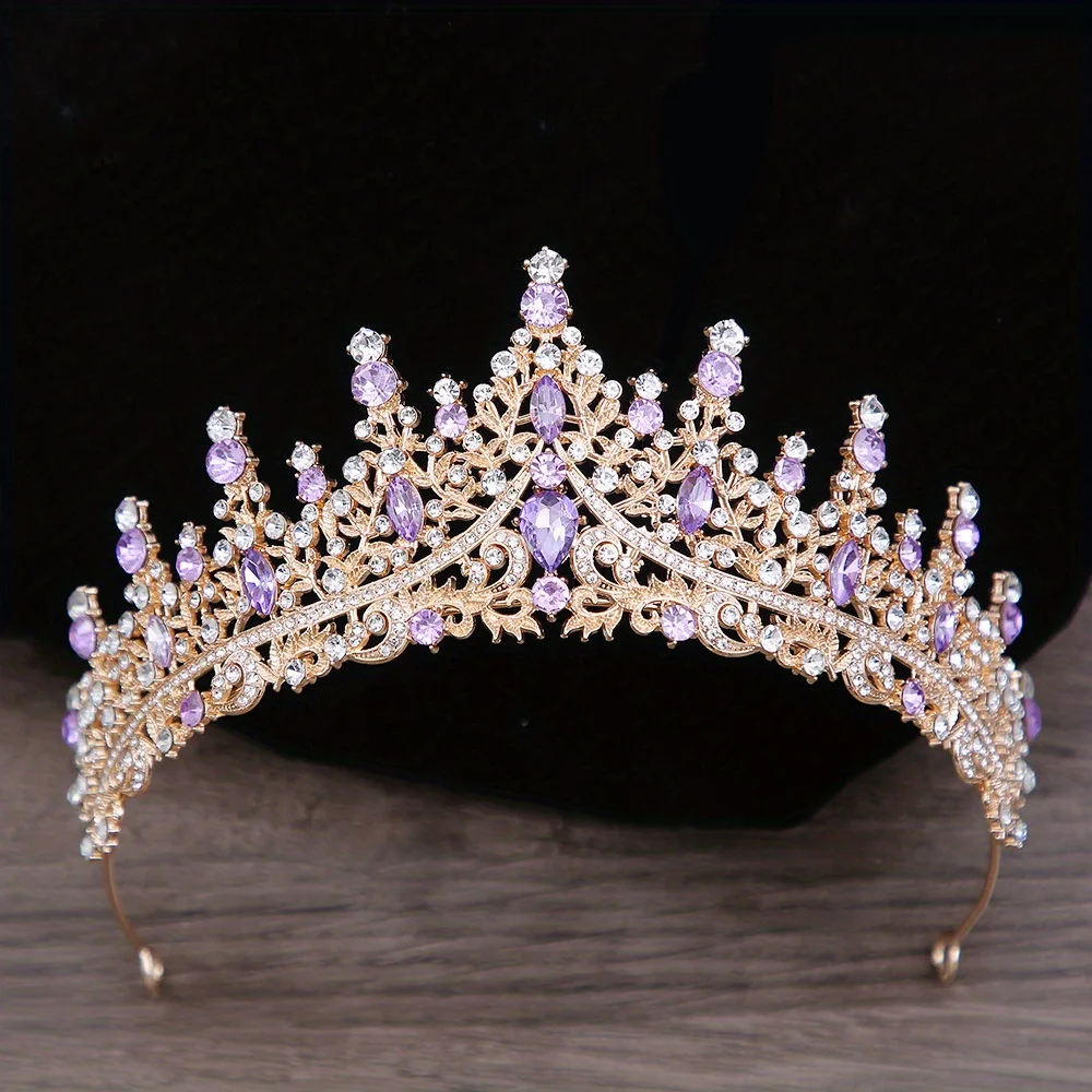 Baroque Crystal Tiaras And Crowns For Women Rhinestone Prom Diadem Headband Bridal Wedding Hair Accessories Jewelry Crown Tiara