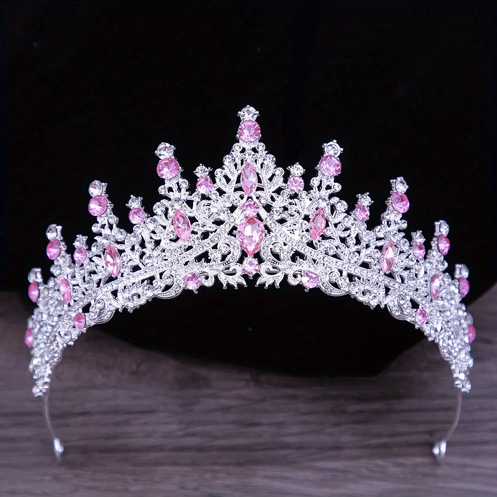 Baroque Crystal Tiaras And Crowns For Women Rhinestone Prom Diadem Headband Bridal Wedding Hair Accessories Jewelry Crown Tiara