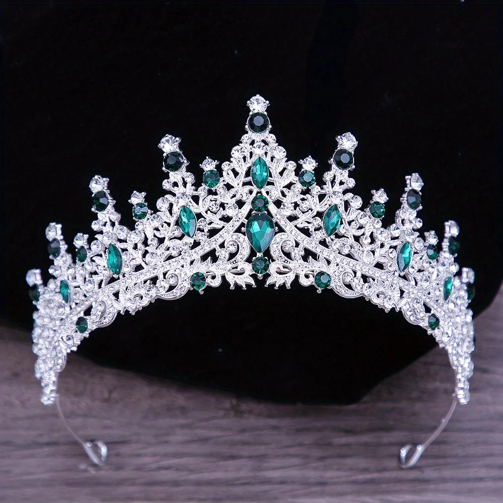 Baroque Crystal Tiaras And Crowns For Women Rhinestone Prom Diadem Headband Bridal Wedding Hair Accessories Jewelry Crown Tiara