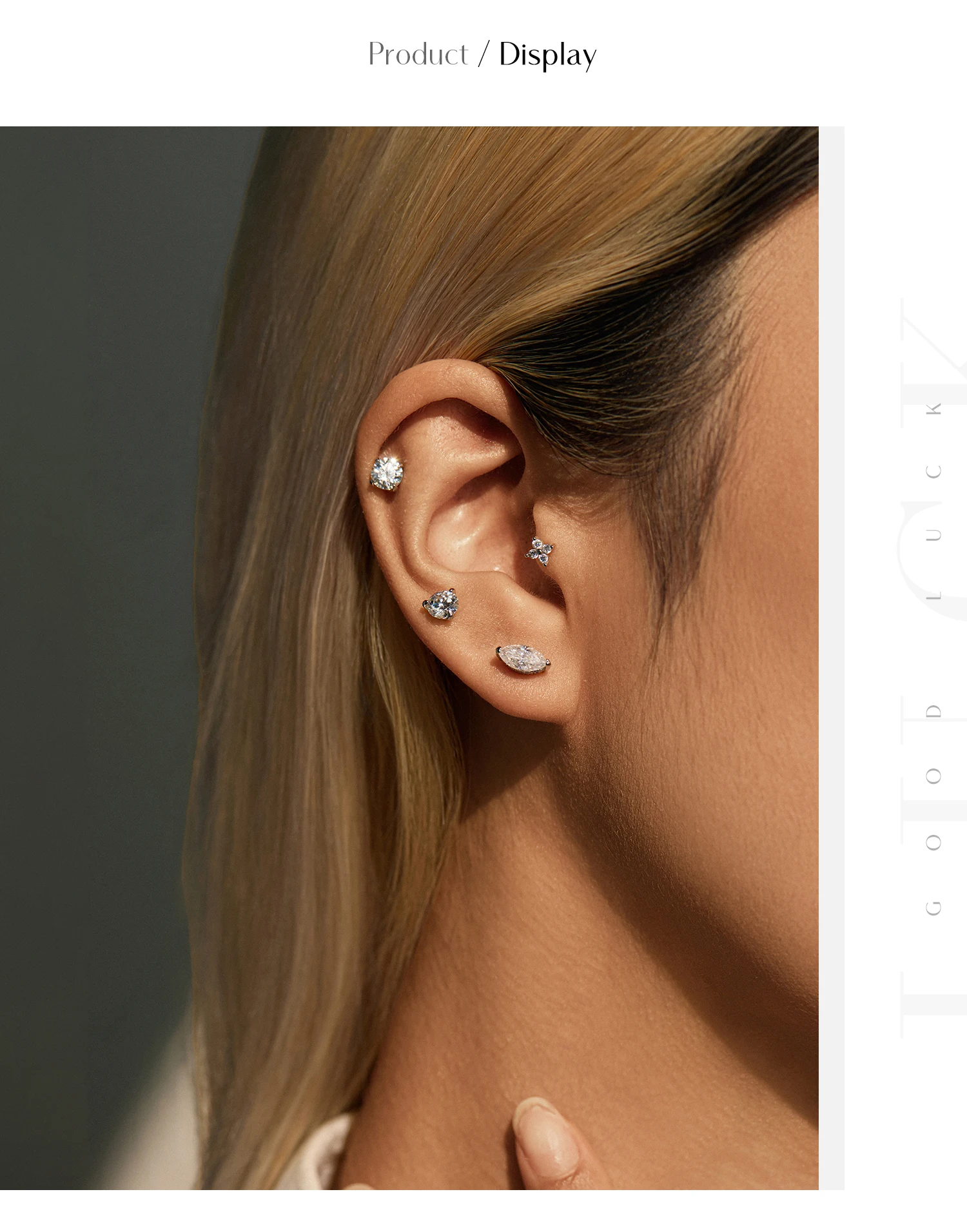 MODIAN 0.5CT D Color Cartilage Studs Moissanite 925 Sterling Sliver Neutral Simple Heart Screw Stud Earrings For Women Jewelry