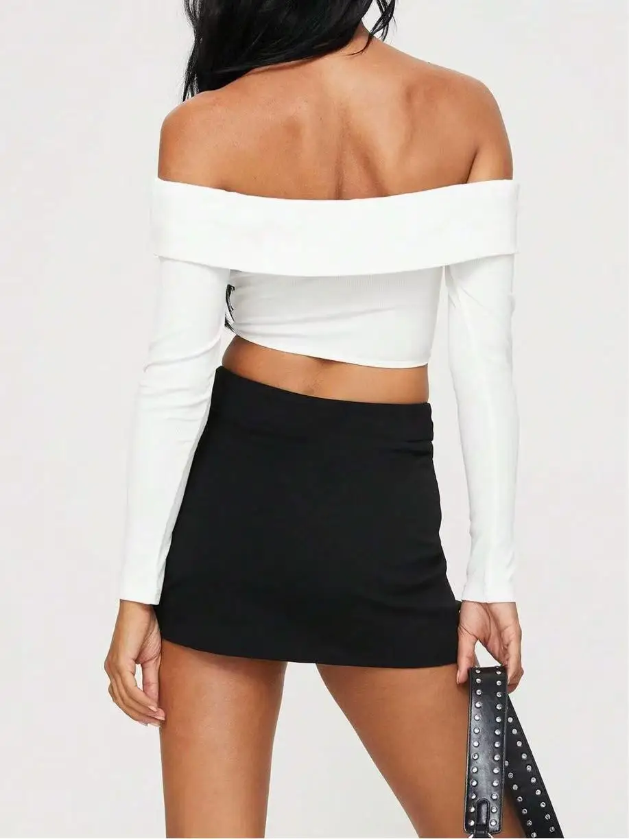 Hot Split Skirt Summer Female Sexy Desire Pure A-Word Overskirt Miniskirt, Comfortable and Breathable Non-Perspective Skirt.