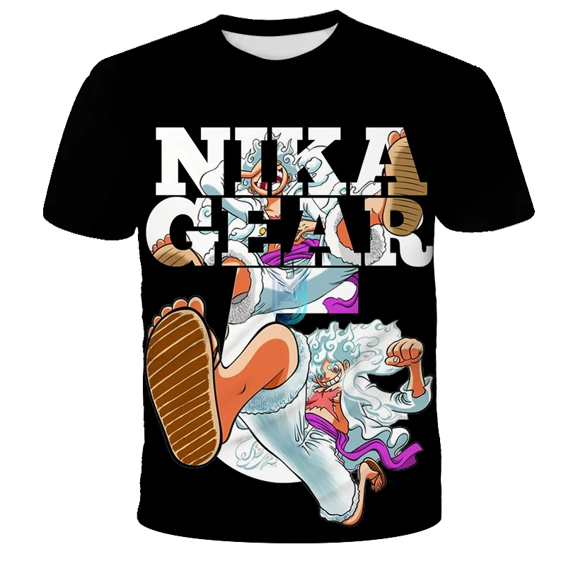 Fashion Kid Anime One Piece Luffy T Shirt Boy Clothing Kids Boys Tshirt Children T-shirt Summer Short Sleeve Tops Tees