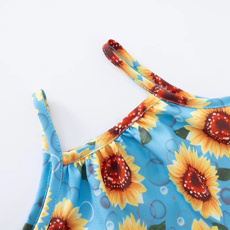 Summer Princess Dress for Little Girls Trendy Baby Kids Summer Wear with Straps Baby Girl Clothes
