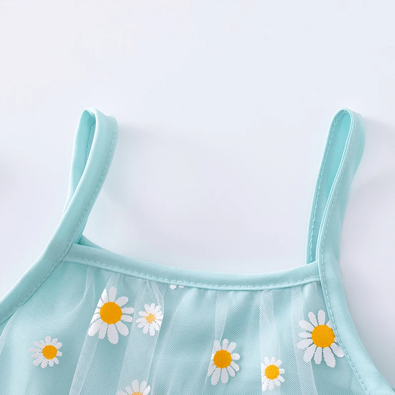 Summer Princess Dress for Little Girls Trendy Baby Kids Summer Wear with Straps Baby Girl Clothes