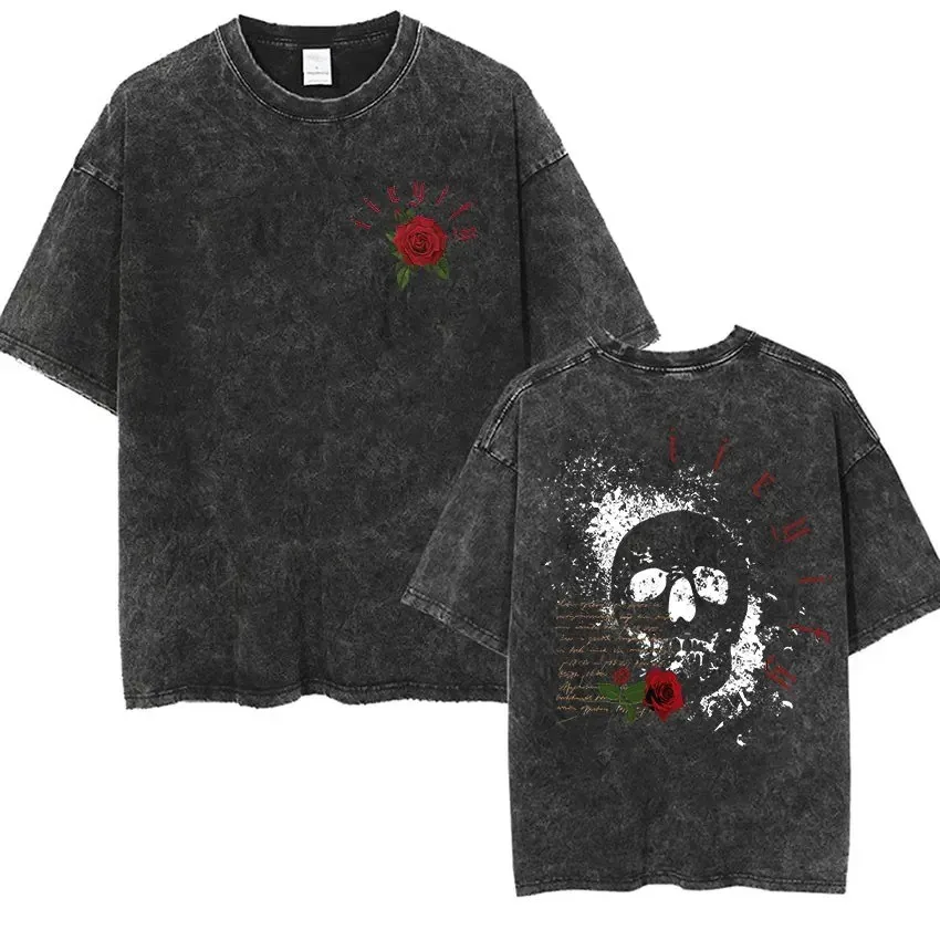 Vintage Washed Run Little Mouse T Shirt Haunting Adeline Dark Romance Short Sleeve T-shirts Men Women Aesthetic Clothing T-shirt