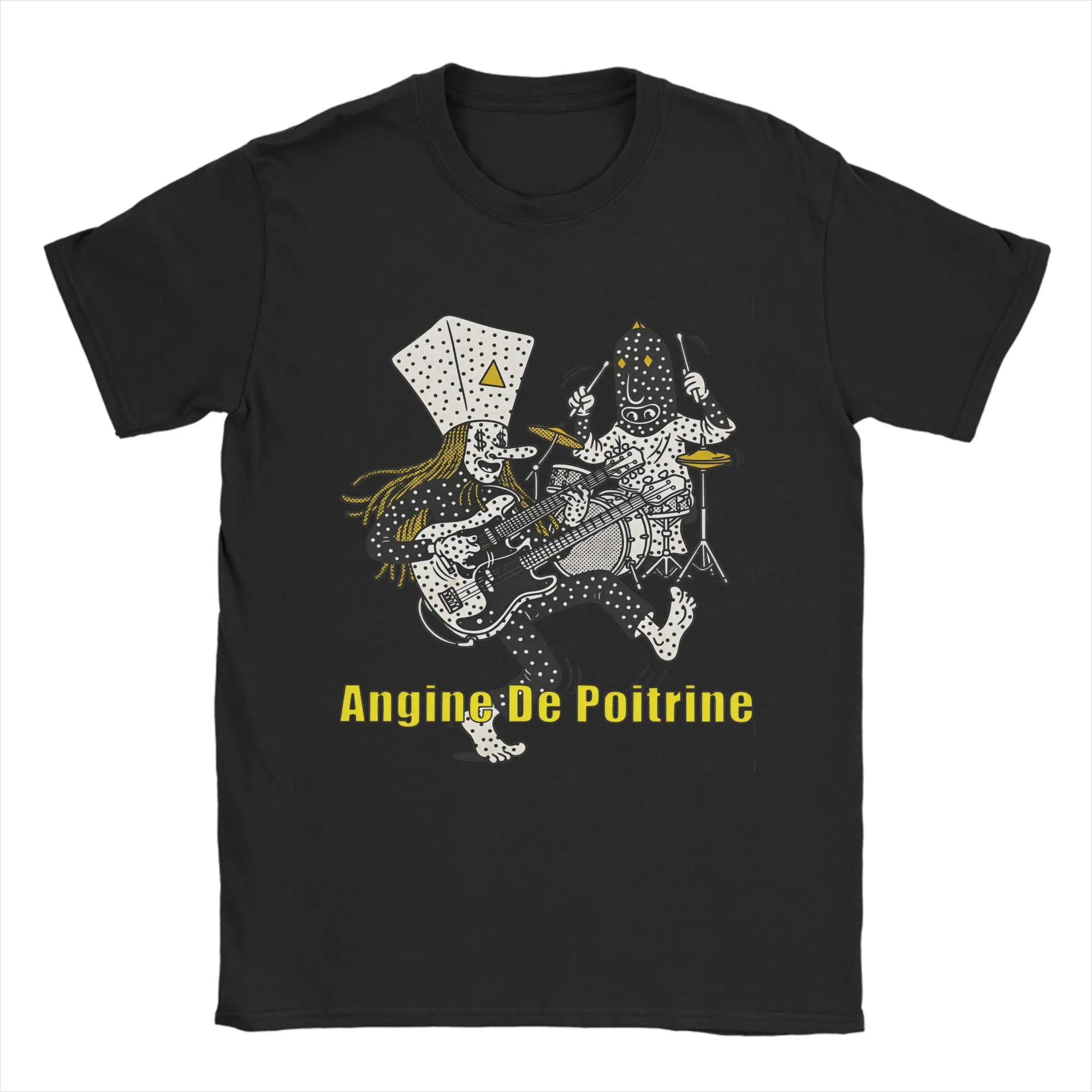 Angine De Poitrine Rock Band Cotton T Shirt For Men Summer Y2K Funny T Shirts Leisure Tee Shirt Plus Size Hot Sale Tops