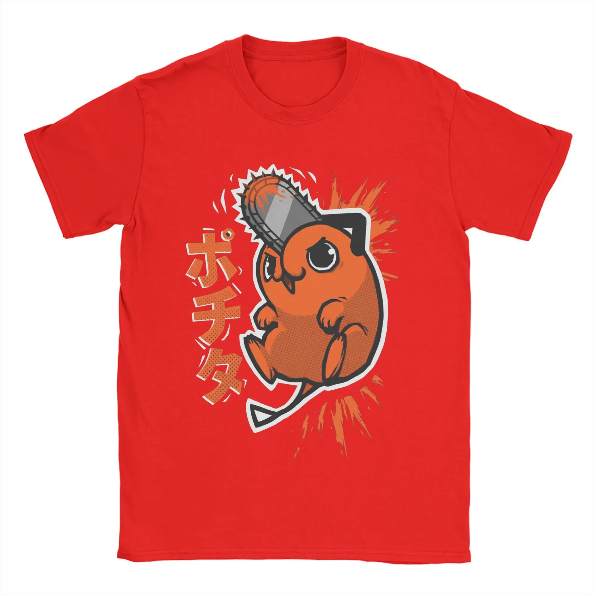 Anime Chainsaw Man Pochita Poster Printed T-shirt Men's and Women's T-shirt Men's Top Sports T-shirt Men's T-shirt Summer Tee