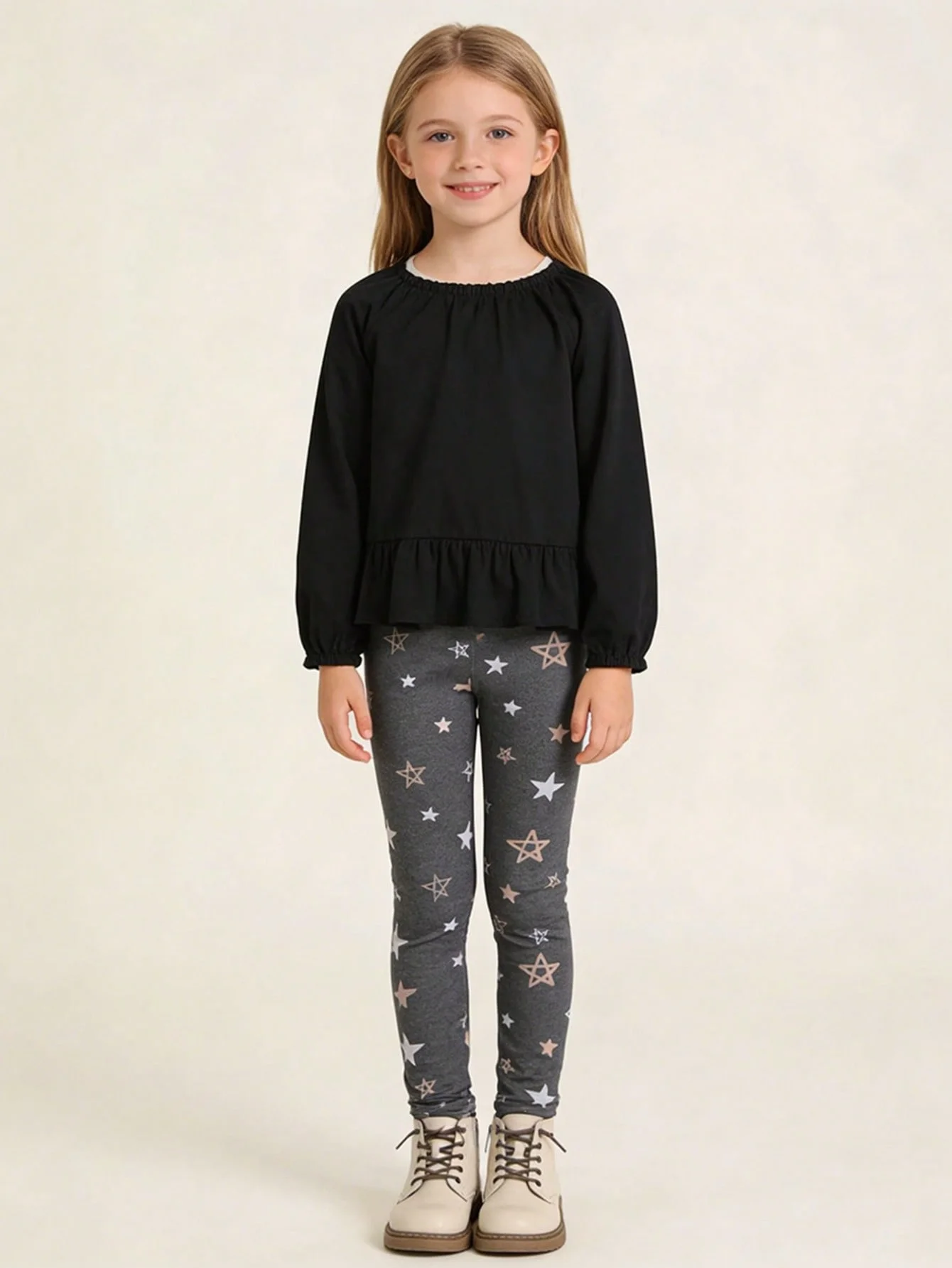 3 Pairs of Girls' Sweet Cute Printed Thin Pants, Soft and Comfortable Leggings Suitable for Girls' Daily Wear in Spring and Autumn