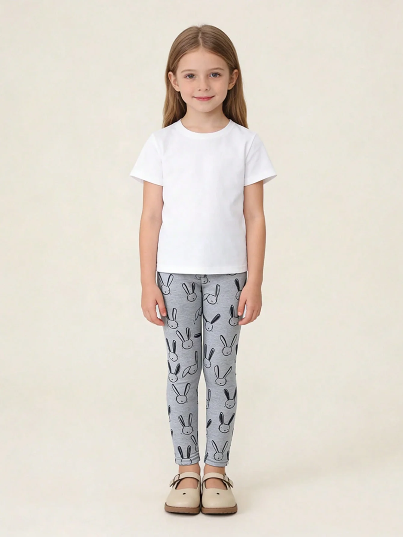 3 Pairs of Girls' Sweet Cute Printed Thin Pants, Soft and Comfortable Leggings Suitable for Girls' Daily Wear in Spring and Autumn