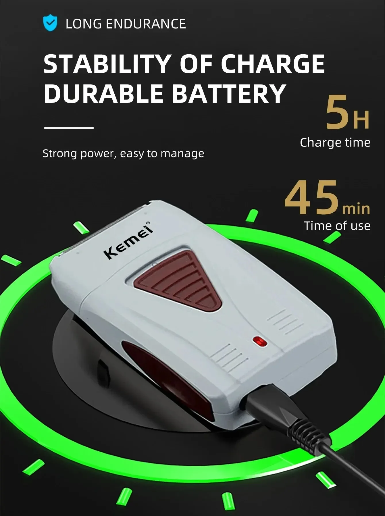 Kemei Hair Clipper Kit for Men Electric Shaver Hair Trimmer Professional Cutting Machine KM-2296 KM-3382 KM-2293 Hair Clipper
