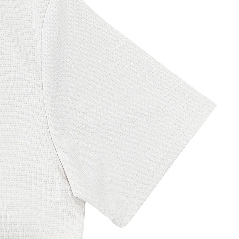 2026 New Summer Breathable Polo Shirts Men Solid Waffle Short Sleeve Polo Shirts for Men Fashion Casual VCollar Polo Shirt