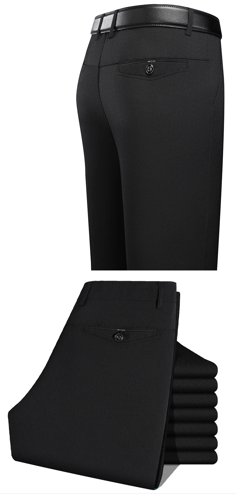 Mens Business Casual Pants Spring Autumn Suit Pants Formal Dress Pants for Husband Dad Trousers 29-40