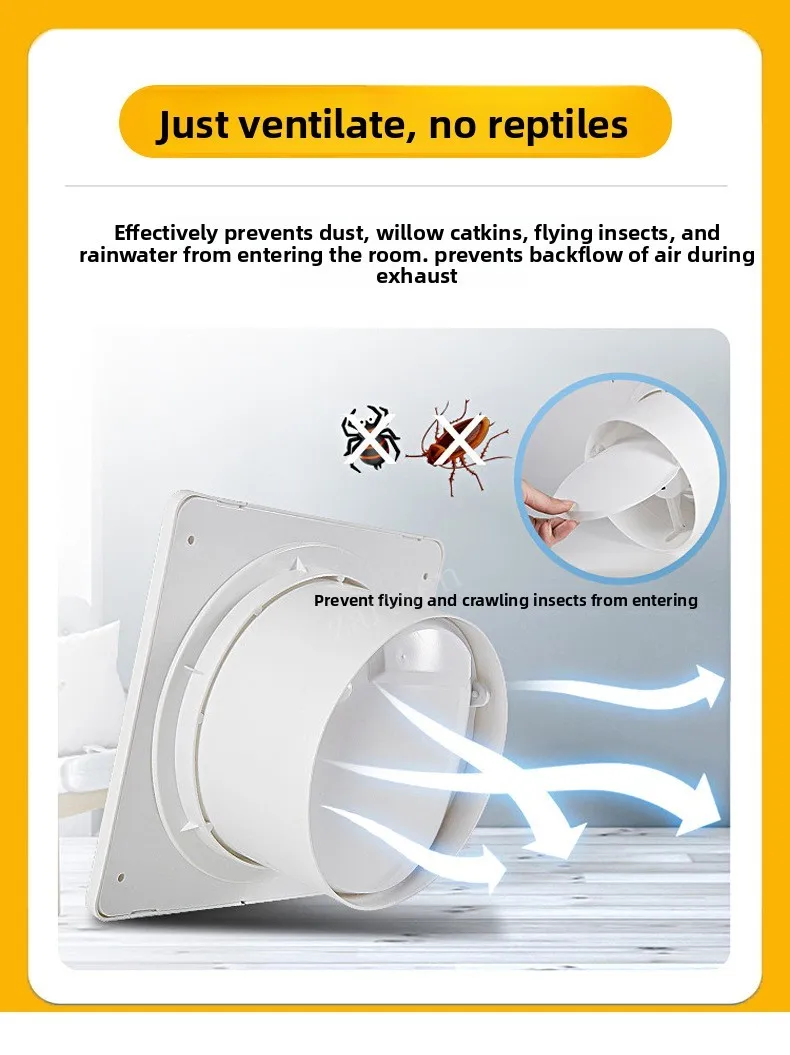 4inch 100mm Exhaust Fan Toilet Powerful Mute Exhaust Fan Household Wall Exhaust Fan Ventilation Fan