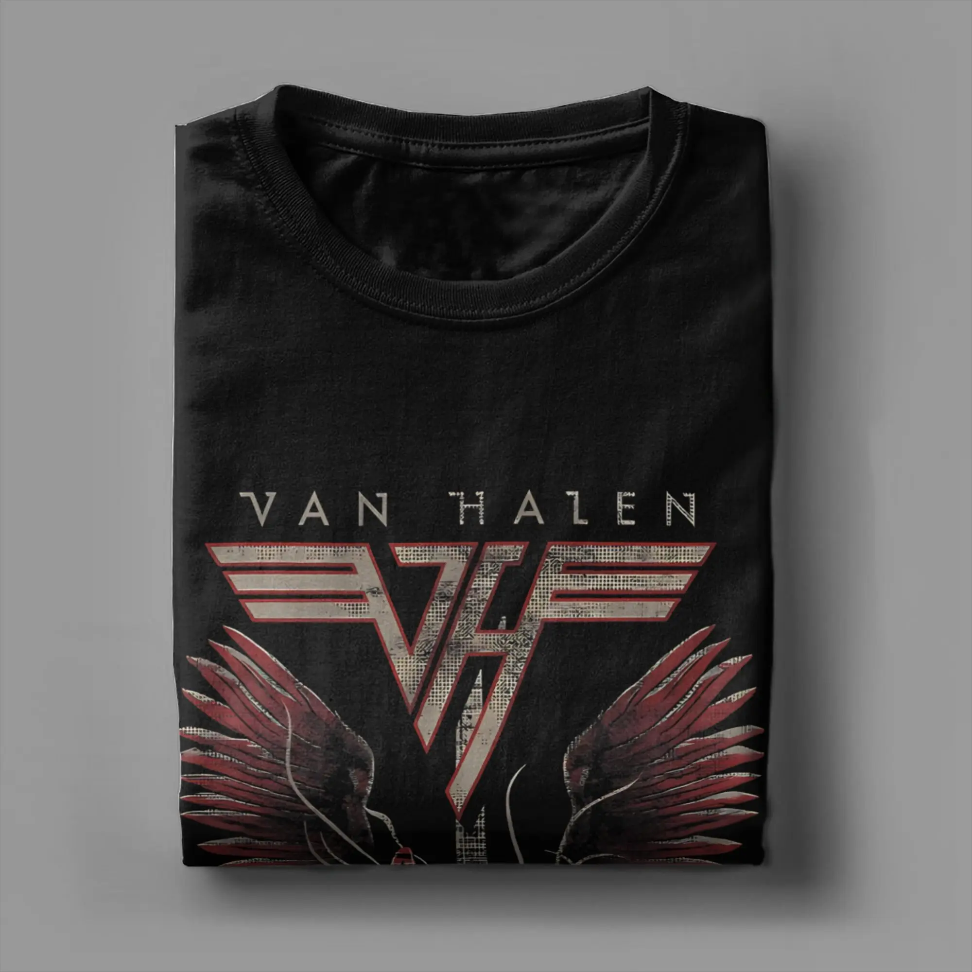 Men's T Shirt Van Halen Hard Rock Band T-Shirts Trending Summer Tees Classic 100% Cotton Tops Gift Idea