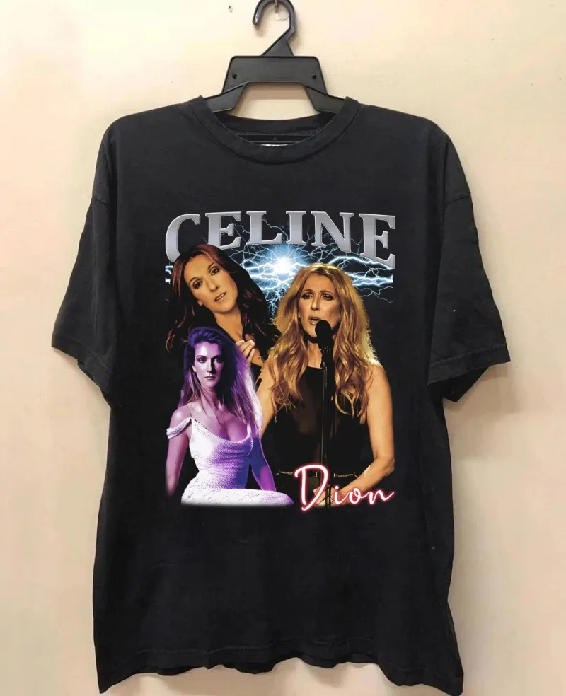 Celine Dion My Heart Will Go On Vintage TShirt, Celine Dion Retro TShirt Unisex Graphic Tee, Celine Dion 90s Tee, Streetwear
