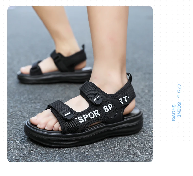 A Pair of Summer Simple New Sandals for Boys, Children's Comfortable Sports Breathable Wear-Resistant Non-Slip Beach Shoes, Men's Outdoor Casual Shoes