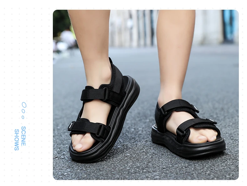 A Pair of Summer Simple New Sandals for Boys, Children's Comfortable Sports Breathable Wear-Resistant Non-Slip Beach Shoes, Men's Outdoor Casual Shoes