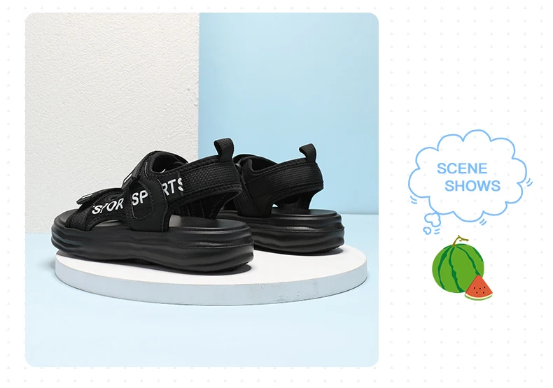 A Pair of Summer Simple New Sandals for Boys, Children's Comfortable Sports Breathable Wear-Resistant Non-Slip Beach Shoes, Men's Outdoor Casual Shoes