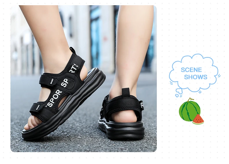 A Pair of Summer Simple New Sandals for Boys, Children's Comfortable Sports Breathable Wear-Resistant Non-Slip Beach Shoes, Men's Outdoor Casual Shoes