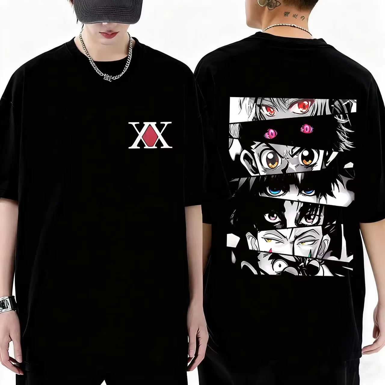 Anime Hunter X Hunter Eyes Graphic Printed T-shirt Men's and Women's T-shirt Men's Top Sports T-shirt 2026 Summer New Tee