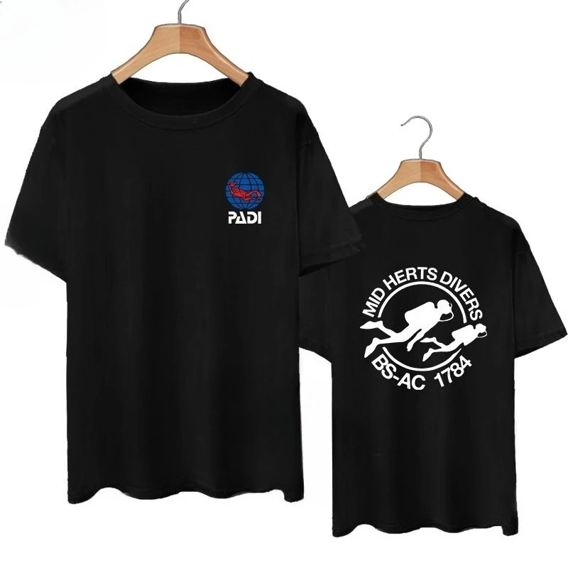 CMAS World Underwater Association PADI Diving Instructor Association T-shirt Men's Clothing and Women's 2026 Summer New T Shirt