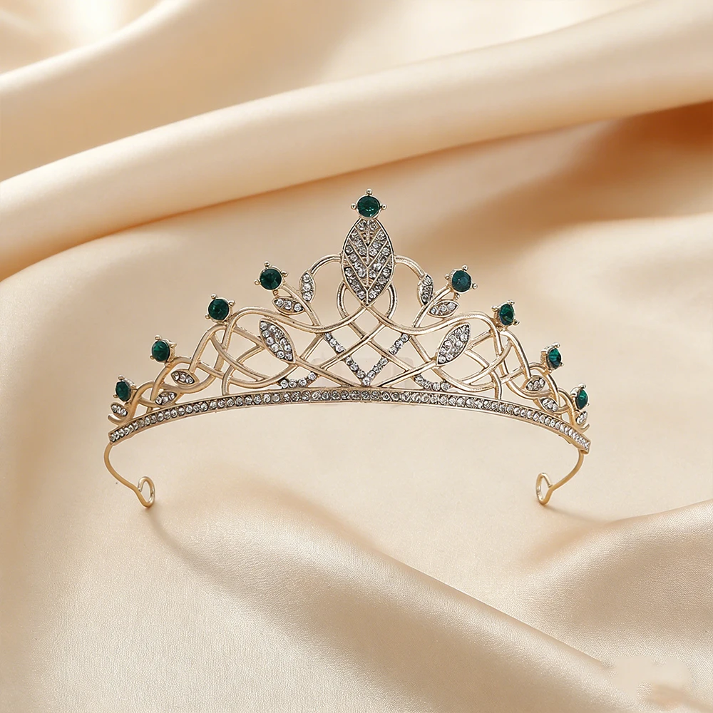 8 Simple Lines Sweet and Romantic Colorful Diamond Crown Princess Simple Adult Gift Children's Fashion Luxury Hair Accessories