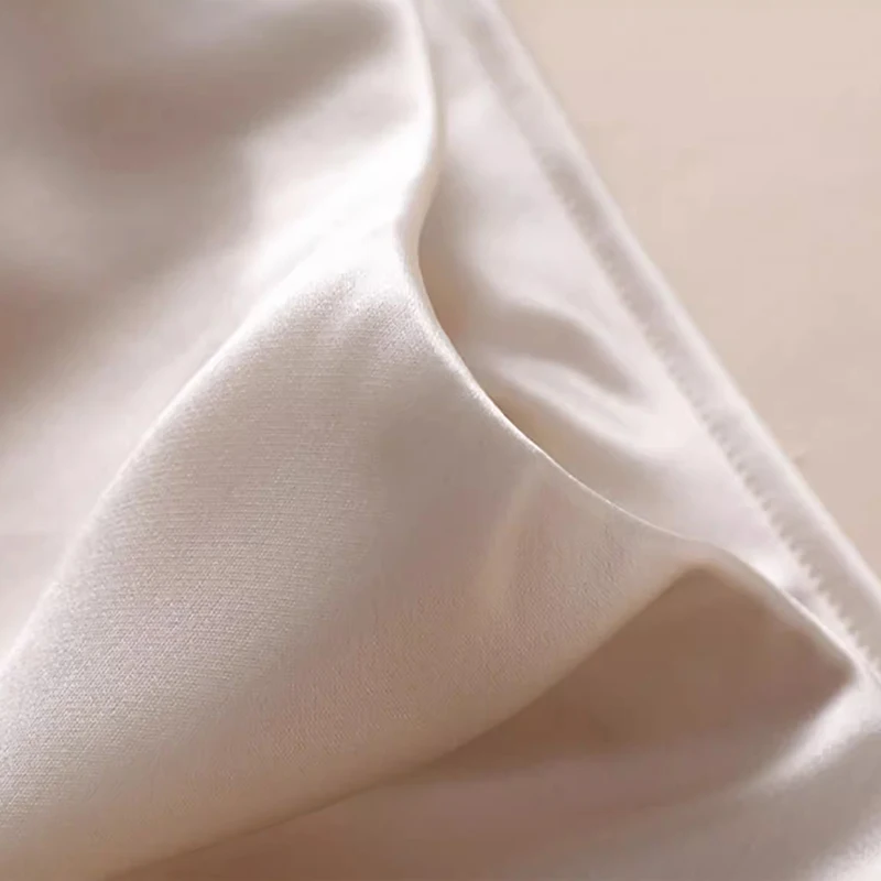 Female Classic High Waist Acetate Satin Skirts Lady Solid Color Party Dresses Girls Korean Fashion Thin A-Line Skirts
