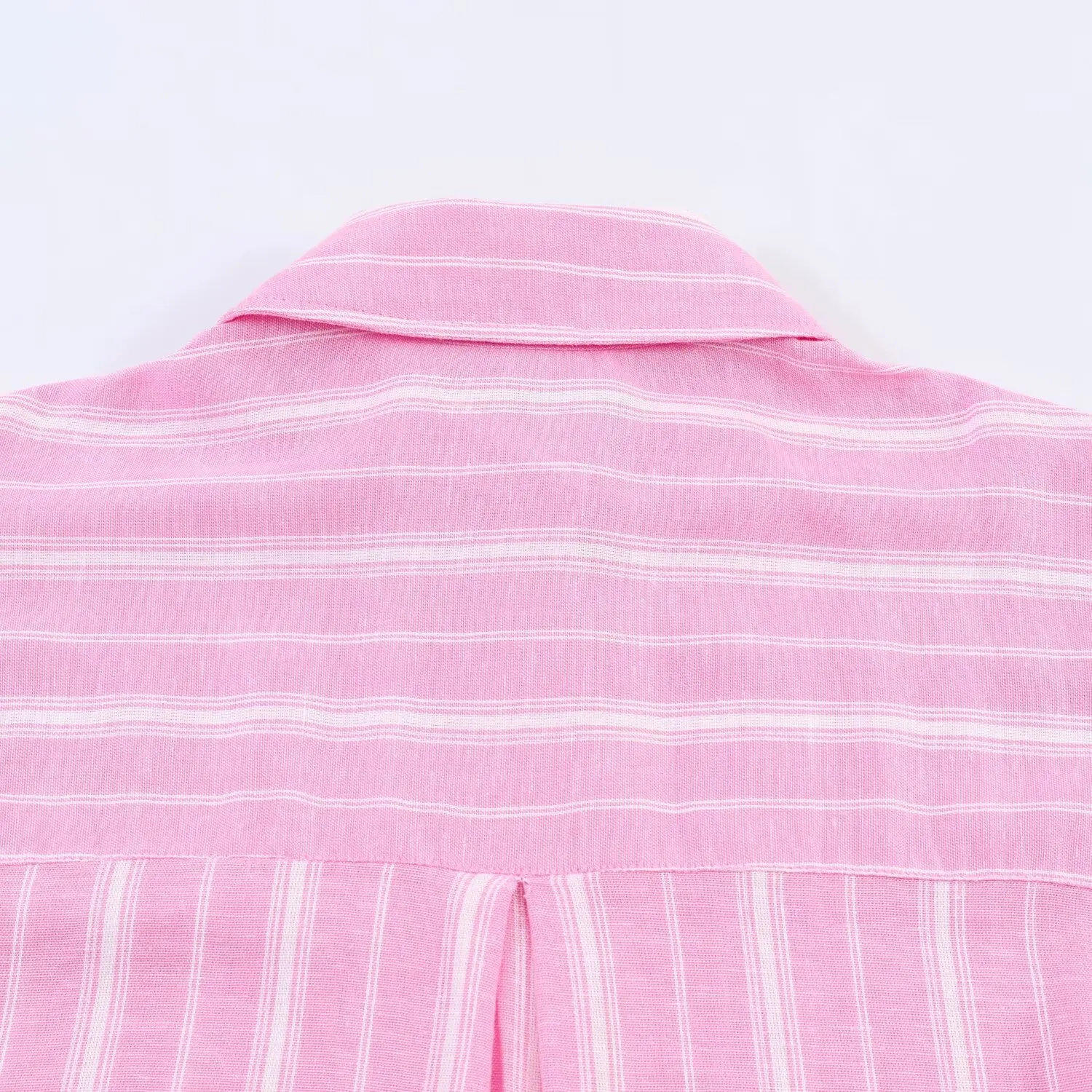Women's Fashion Skirt Set 2 Piece Set Pink Oversize Long Sleeve Striped Shirt & Zipper Splicing Pleated Midi Skirt Female Outfit