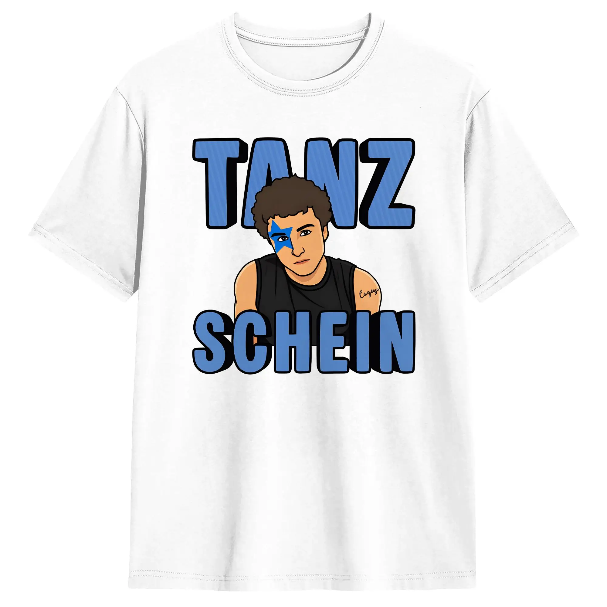 TANZSCHEIN Cosmó Men T Shirts Eurovisions 2026 Awesome Tee Shirt Short Sleeve Round Neck T-Shirt Pure Cotton Summer Clothes