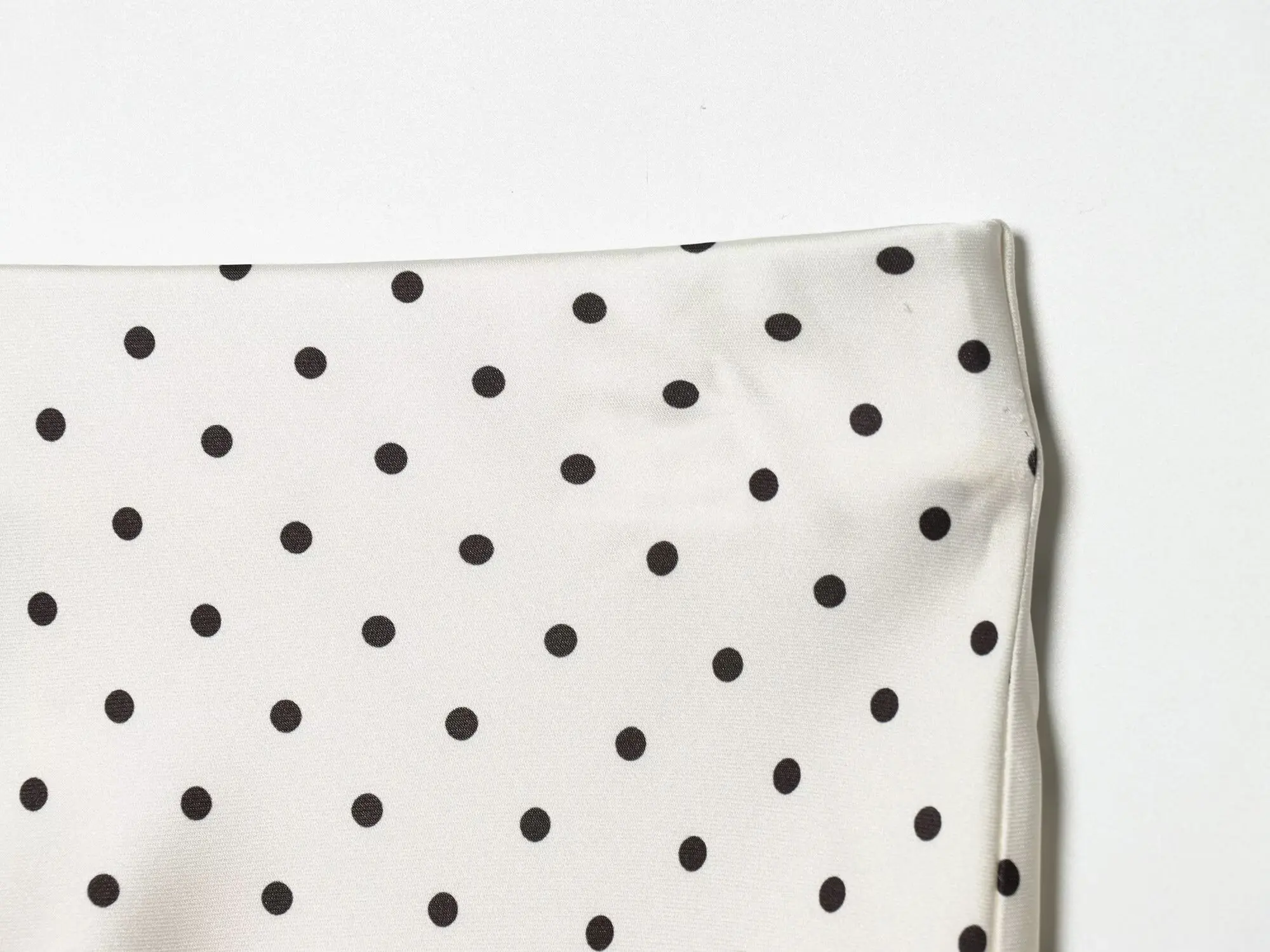 Women White Vintage Polka Dot Satin Skirts Spring Summer New High Waist Casual Mid Length Skirts Lady Elegant Party Skirts