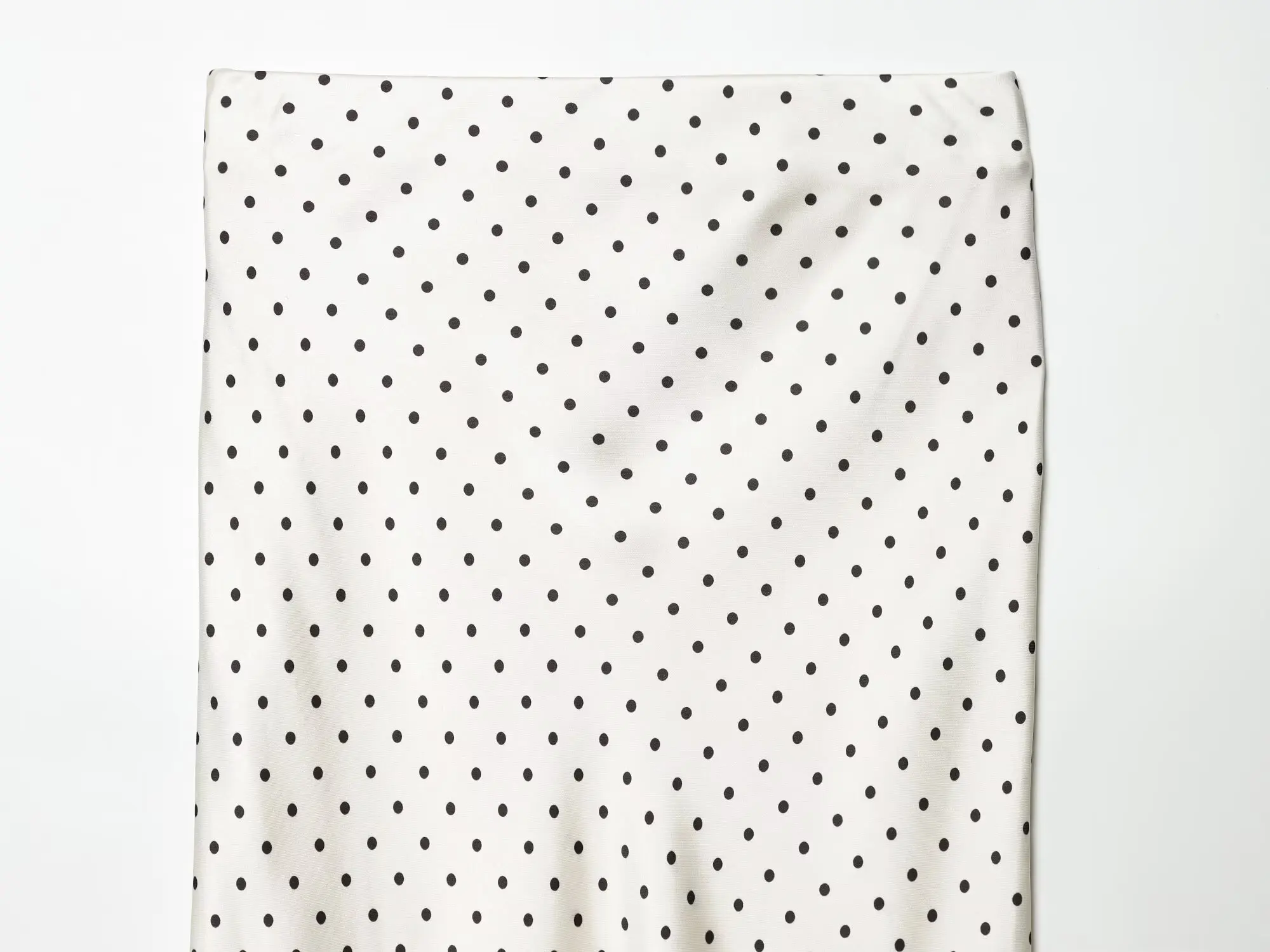 Women White Vintage Polka Dot Satin Skirts Spring Summer New High Waist Casual Mid Length Skirts Lady Elegant Party Skirts