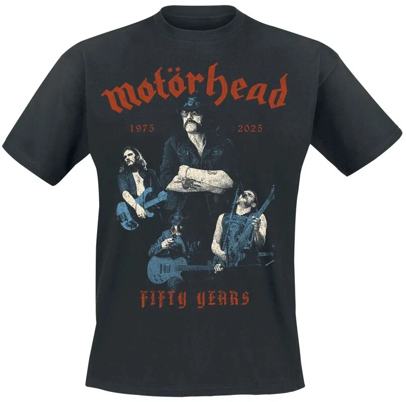 50 Lemmy Collage Motörhead T-Shirt Men Women Vintage Metal Rock Band Graphic Tee Cotton Summer Streetwear Top