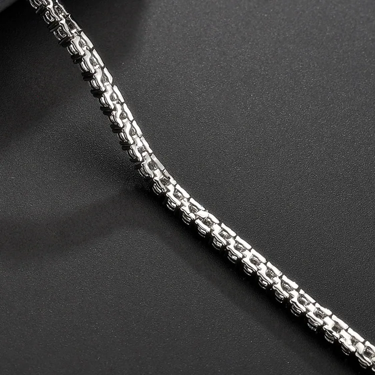D VVS1 Moissanite Tennis Necklace For Women Top Quality 100% 925 Sterling Silver Sparkling Party Fine Jewelry
