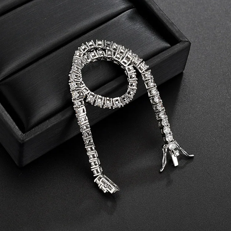 D VVS1 Moissanite Tennis Necklace For Women Top Quality 100% 925 Sterling Silver Sparkling Party Fine Jewelry
