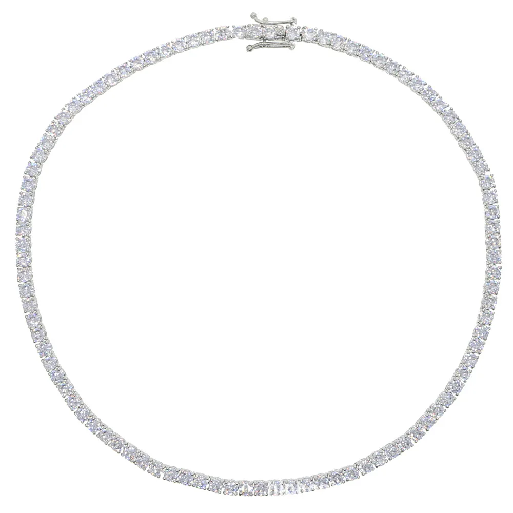D VVS1 Moissanite Tennis Necklace For Women Top Quality 100% 925 Sterling Silver Sparkling Party Fine Jewelry