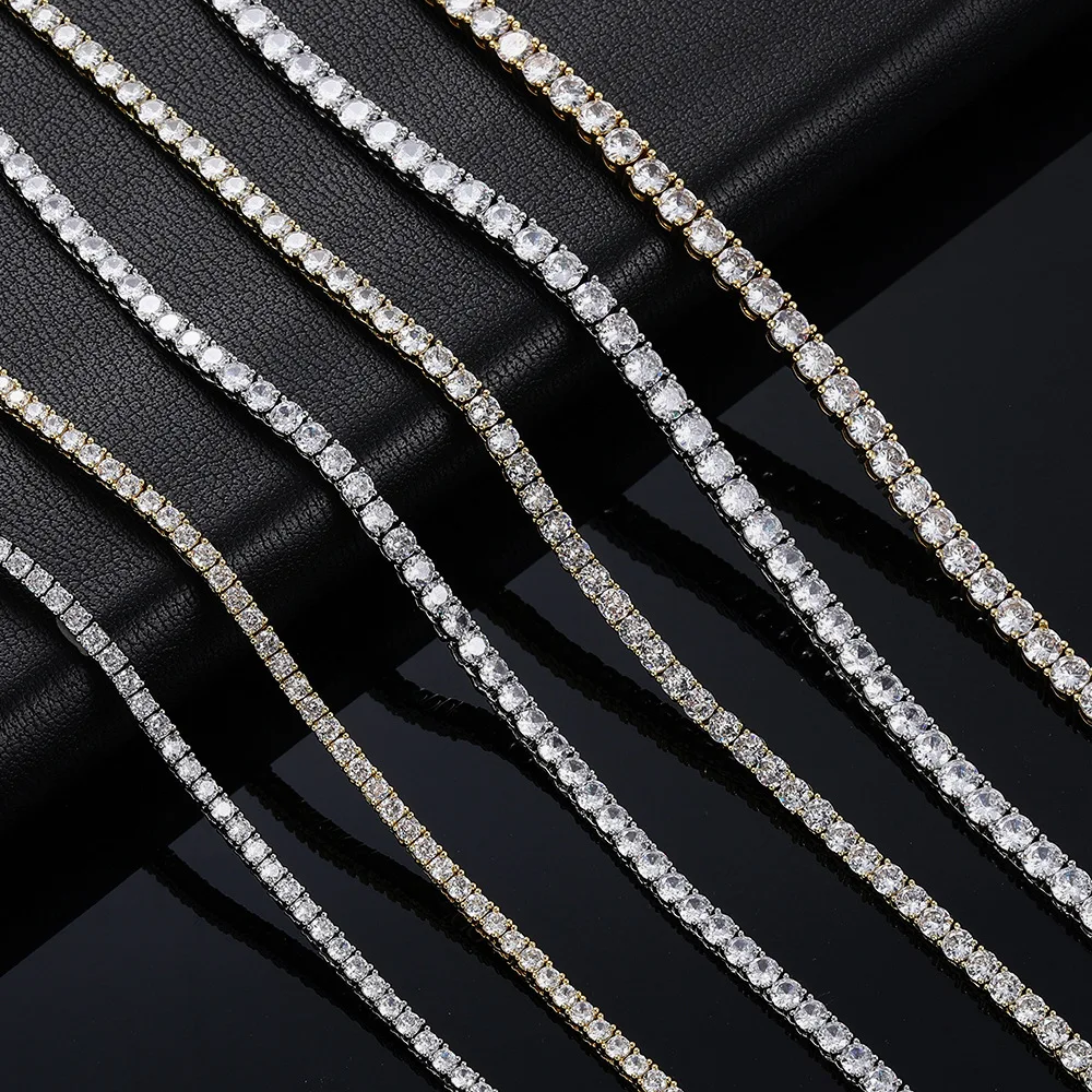 D VVS1 Moissanite Tennis Necklace For Women Top Quality 100% 925 Sterling Silver Sparkling Party Fine Jewelry
