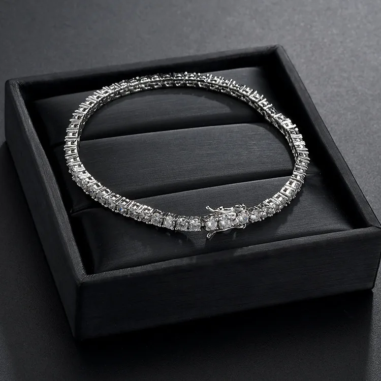 D VVS1 Moissanite Tennis Necklace For Women Top Quality 100% 925 Sterling Silver Sparkling Party Fine Jewelry