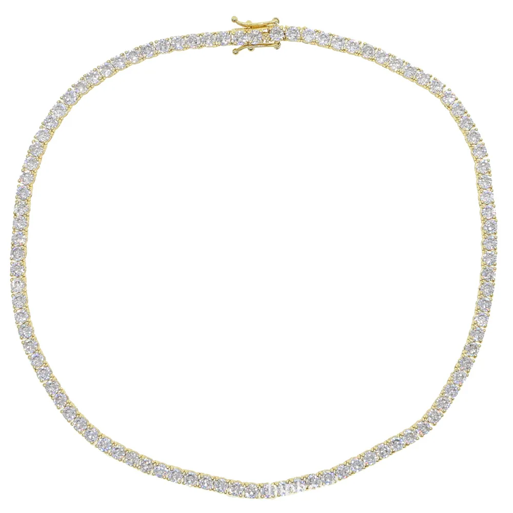 D VVS1 Moissanite Tennis Necklace For Women Top Quality 100% 925 Sterling Silver Sparkling Party Fine Jewelry