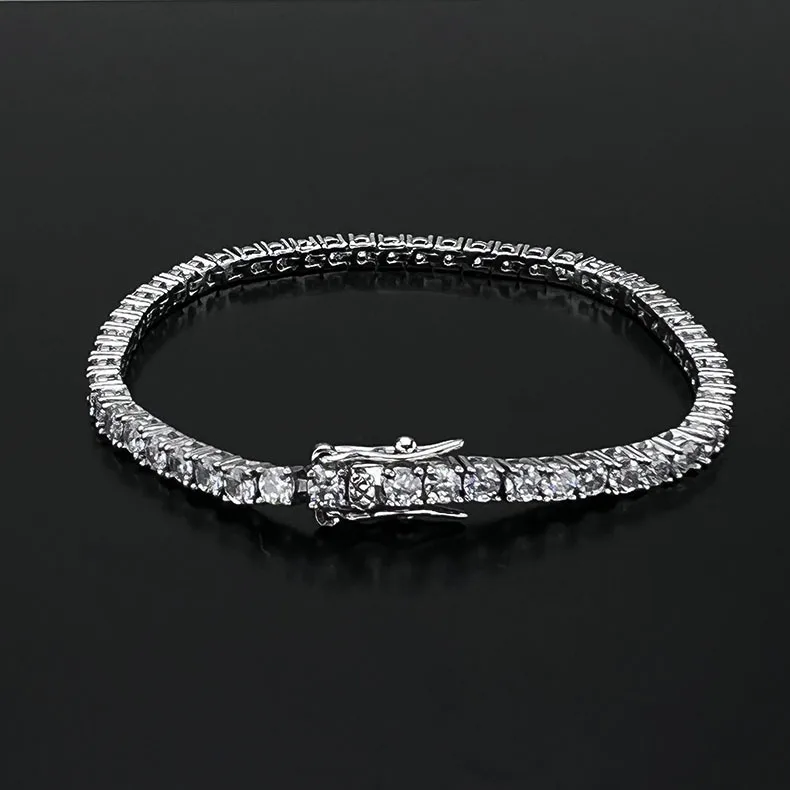 D VVS1 Moissanite Tennis Necklace For Women Top Quality 100% 925 Sterling Silver Sparkling Party Fine Jewelry